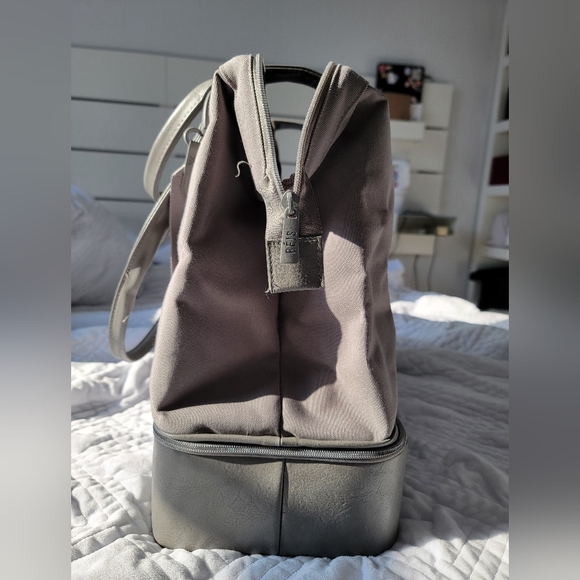 BEIS Mini Convertible Weekender In Grey - Picture 2 of 9